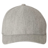 Flexfit 6477. Heather Grey. Wool Blend. Fitted Cap