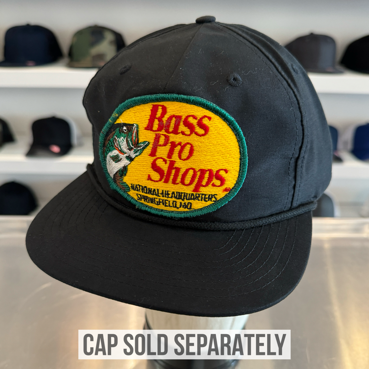 Small Bass Pro Shops Logo Iron-On Patch – Cloth Emblem For Hats, Vests, Bags