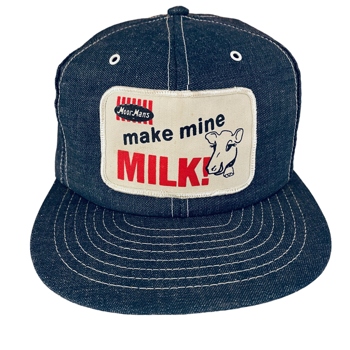 MoorMan’s - make mine MILK! By Louisville MFG. CO. Authentic Vintage Denim  Snapback