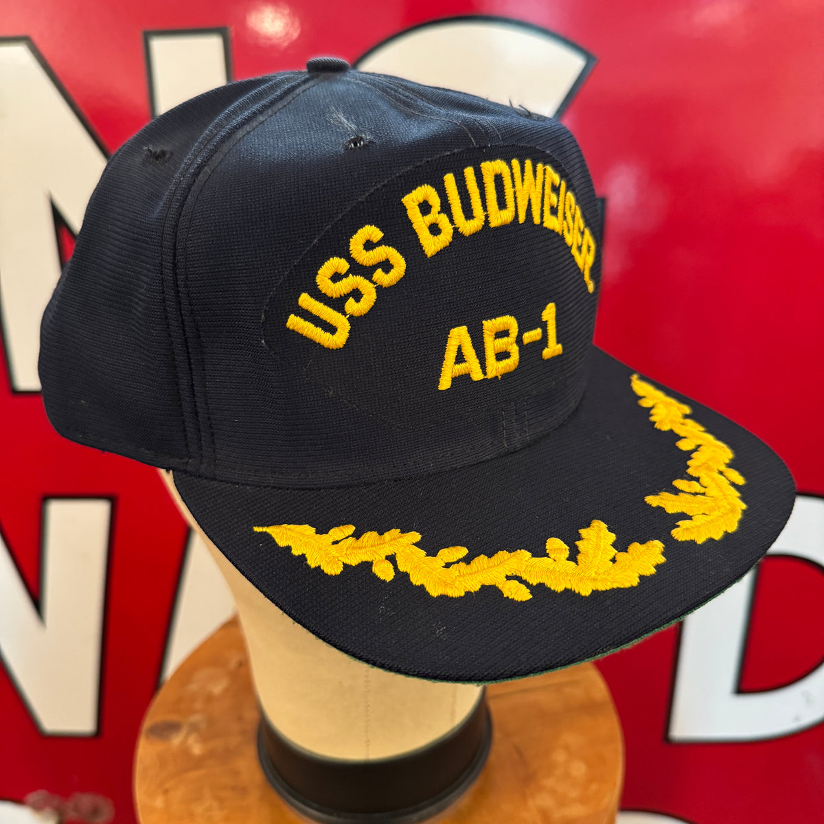 USS BUDWEISER AB-1. New Era Dupont Visor Vintage Snapback