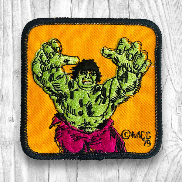 The Incredible Hulk. Authentic Vintage Black/Yellow Patch.