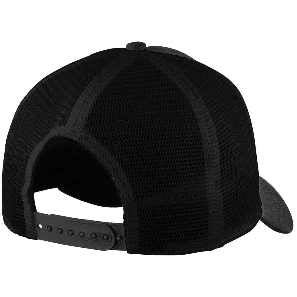 New Era 9FORTY Black Trucker Snapback Mesh. Cap not sold