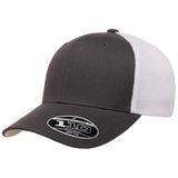 Flexfit 110. Charcoal/White Mesh Snapback
