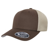 Flexfit 110. Brown/Khaki Mesh Snapback