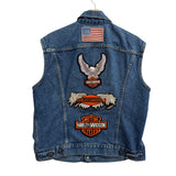 Harley-Davidson Vintage Patches + Vintage Levi Vest. Medium
