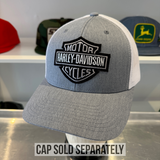 Harley-Davidson Motorcycles. Authentic Gray/Black Vintage Patch