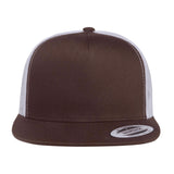 Yupoong 6006 Brown/White. Classic Trucker Snapback