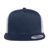 Yupoong 6006. Navy/White Classic Trucker Snapback.