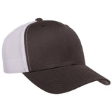 Yupoong 6606. Charcoal/White Retro Trucker Snapback.