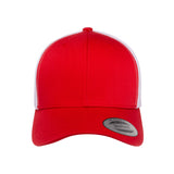 Yupoong 6606. Red/White Retro Trucker Snapback.
