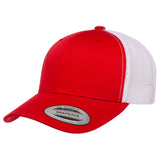 Yupoong 6606. Red/White Retro Trucker Snapback.
