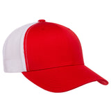 Yupoong 6606. Red/White Retro Trucker Snapback.