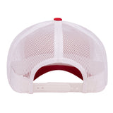 Yupoong 6606. Red/White Retro Trucker Snapback.