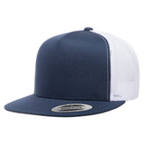 Yupoong 6006. Navy/White Classic Trucker Snapback.