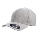 Flexfit 6477. Heather Grey. Wool Blend. Fitted Cap