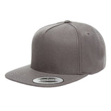 Yupoong 5089 Dark Grey. 5 Panel Snapback.