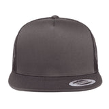 Yupoong 6006 Charcoal. Classic Trucker Snapback.