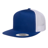 Yupoong 6006. Royal/White Classic Trucker Snapback.