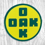 OAK + OAK - Green/Yellow. New Patch