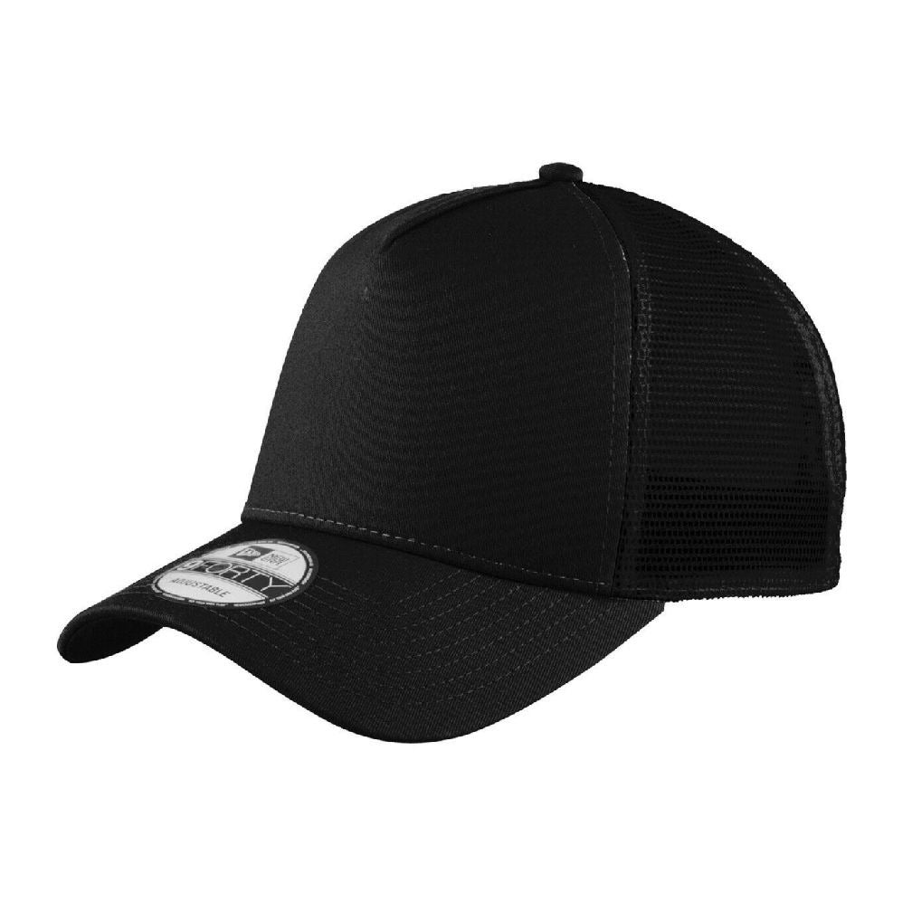 New Era 9FORTY Black Snapback Contrast Front Mesh Cap