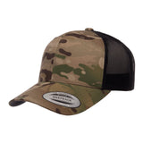 Yupoong 6606MC. Multicam Green/Black Retro Trucker Snapback.