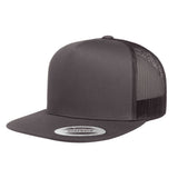 Yupoong 6006 Charcoal. Classic Trucker Snapback.