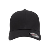 Flexfit 5001 Black. Cotton Twill. Fitted Cap