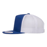 Yupoong 6006. Royal/White Classic Trucker Snapback.