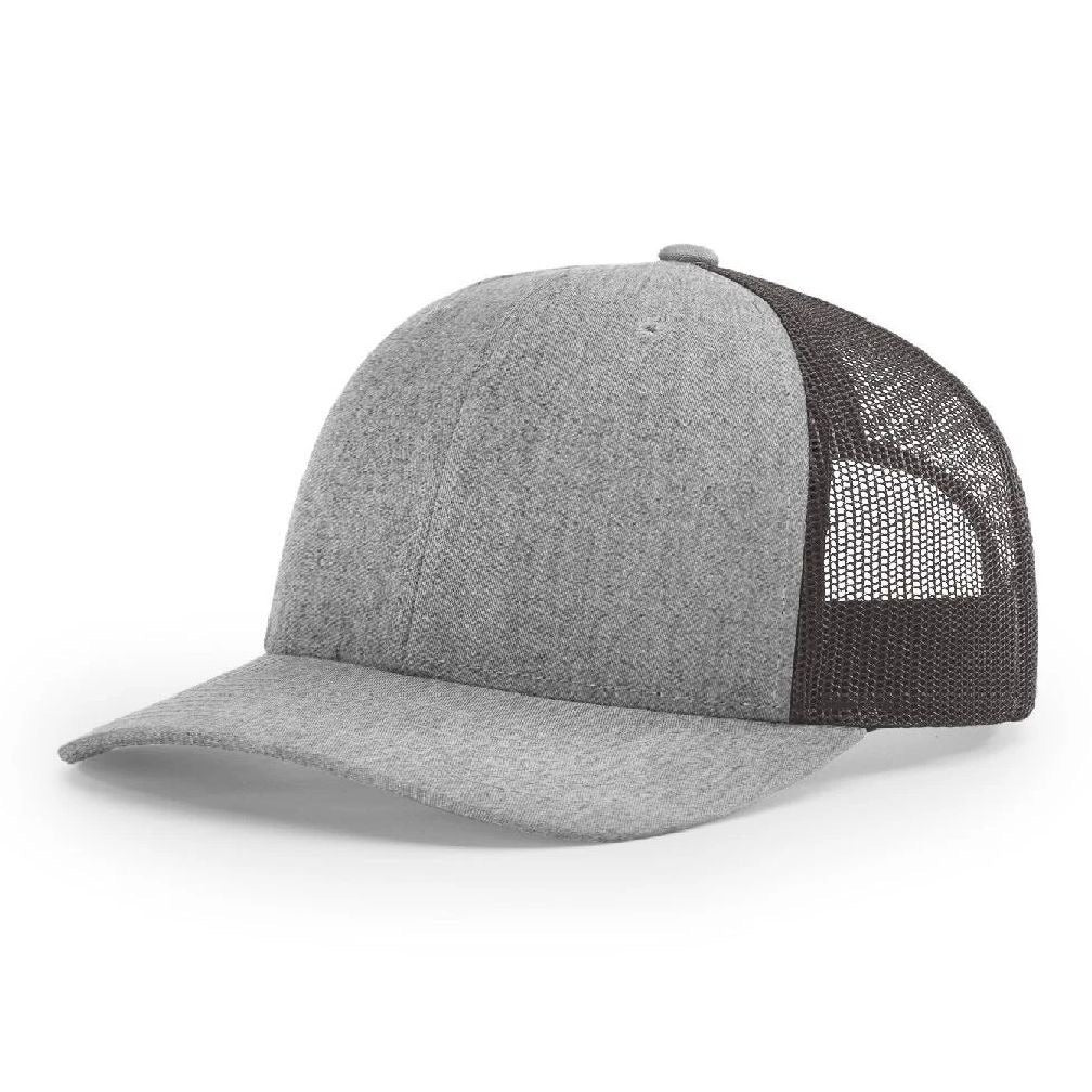 Richardson 115 Heather Grey/Dark Charcoal Low Pro Trucker Snapback