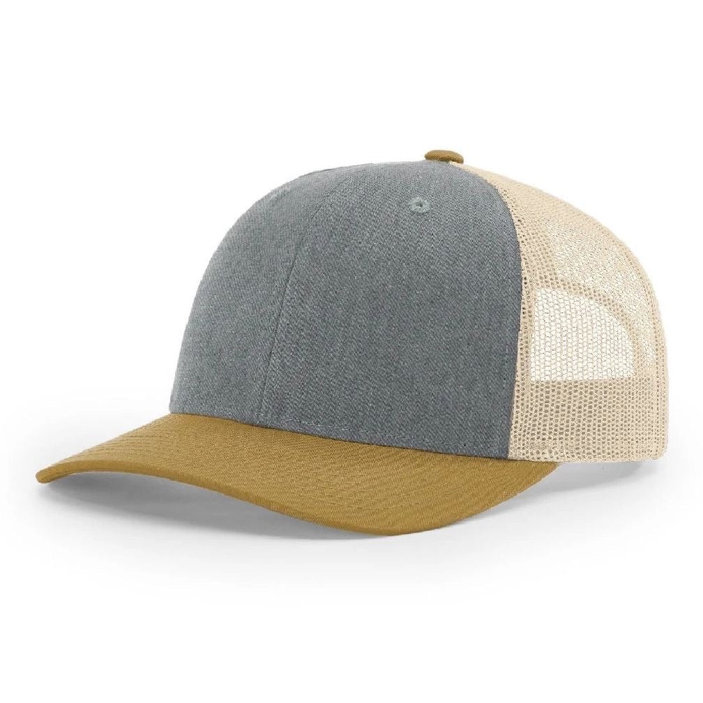 Richardson 115 Heather Grey/Dark Charcoal Low Pro Trucker Snapback