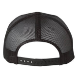 Yupoong 6606. Charcoal Black Retro Trucker Snapback