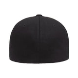 Flexfit 5001 Black. Cotton Twill. Fitted Cap