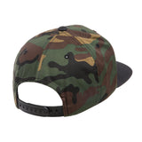 Yupoong 6089 Green Camo Crown/Black Visor. Classic Snapback.