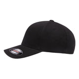 Flexfit 5001 Black. Cotton Twill. Fitted Cap