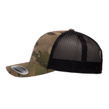 Yupoong 6606MC. Multicam Green/Black Retro Trucker Snapback.