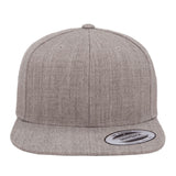 Yupoong 6089 Heather Grey. Classic Snapback.