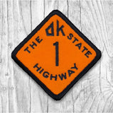 The OK State Highway 1 Orange/Black Patch