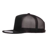 Yupoong 6006 Black. Classic Trucker Snapback