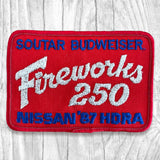 FIREWORKS 250. SOUTAR BUDWEISER. NISSAN ‘87 HYDRA. Authentic Vintage Patch