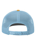 Richardson 112  White/ Columbia Blue/Yellow Trucker Snapback