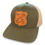 California US 66 Leather Patch + Yupoong 6606 Snapback