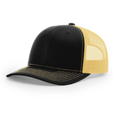 Richardson 112 Black/Vegas Gold Trucker Snapback