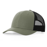 Add Richardson 115 Loden Green/ Black Low Pro Trucker Snapback