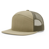 Richardson 168 Pale Khaki/Loden Green Hi-Pro 7-Panel Trucker Snapback