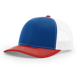 Richardson 112  Royal/White/Red Trucker Snapback