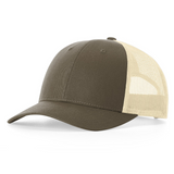 Add Richardson 115 Chocolate Chip/Birch Low Pro Trucker Snapback