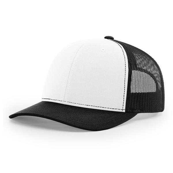 Richardson 112  White/Black Trucker Snapback