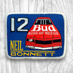 Neil Bonnett #12. Bud. King of Beers. Authentic Vintage Patch