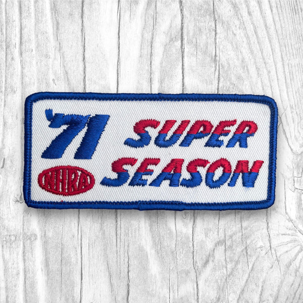 1971 NHRA Super Season. Authentic Vintage Patch.