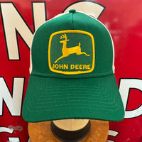 JOHN DEERE Vintage Patch + New Era 9FORTY Green/White Cap